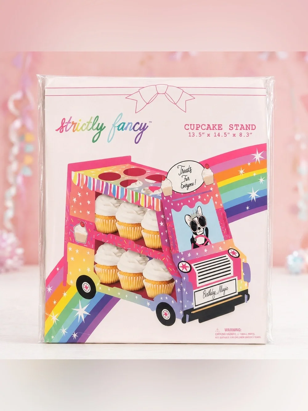 Strictly Fancy Pink Rainbow Cupcake Stand